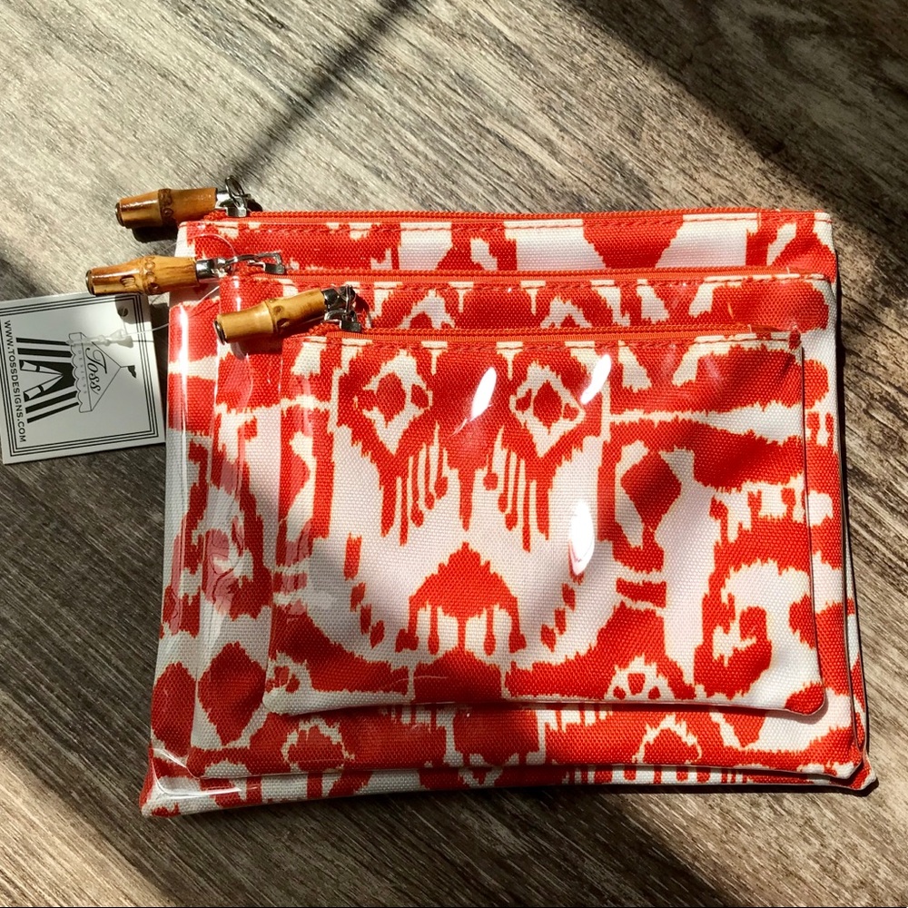 Ikat cosmetic bag trio